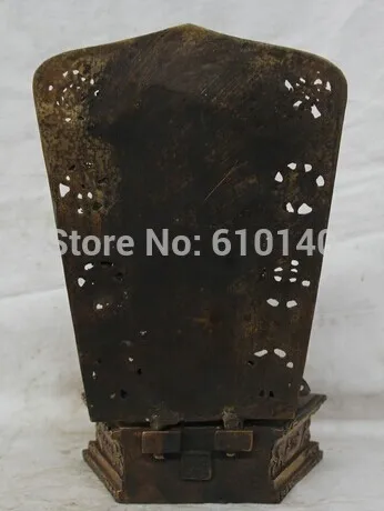 

11" Tibet Bronze Gilt 8 Auspicious Symbol Amitayus longevity God Goddess Statue