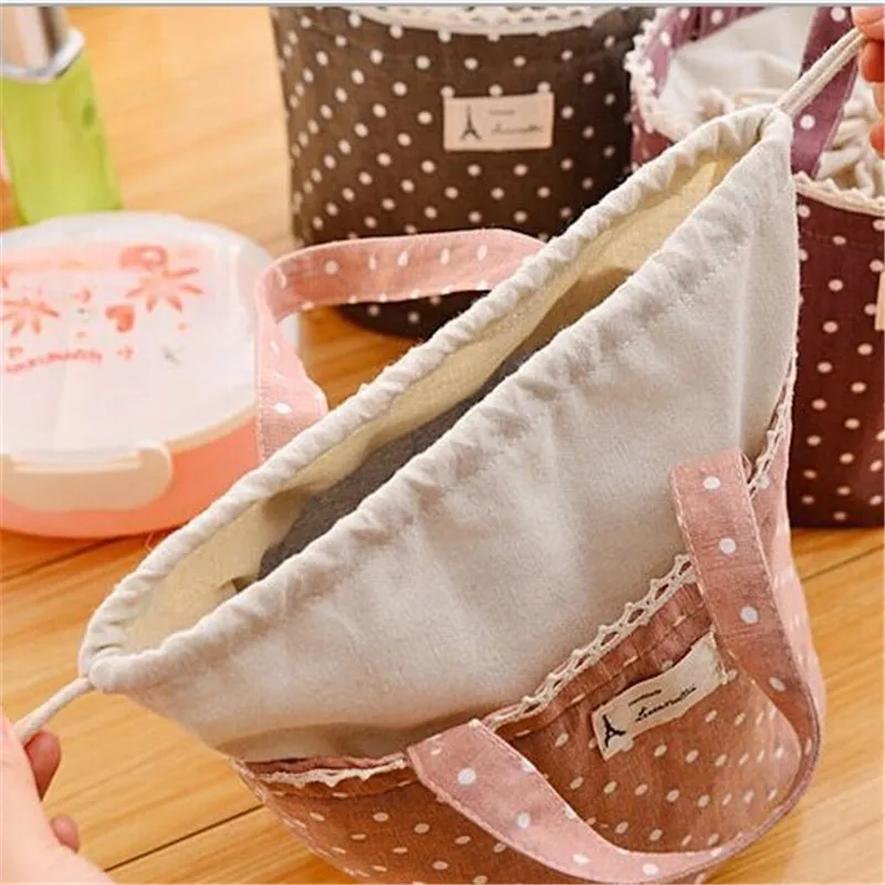 Vogvigo Portable Lunch Bag Polka Dot Thermal Insulated Lunch Box Tote for Cooler Case School Food Storage Picnic Bags Vogvigo Portable Lunch Bag Polka Dot Thermal Insulated Lunch Box Tote for Cooler Case School Food Storage Picnic Bags