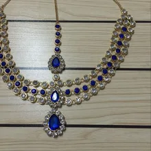 Ручной работы Kundan камни волосы цепи в греческом стиле PANJA голова цепи украшения на голову