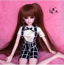 FULL SET Top quality 1/3 girl bjd 60cm wig clothes shoes face makeup&eyes all included!night lolita reborn baby doll best mumu FULL SET Top quality 1/3 girl bjd 60cm wig clothes shoes face makeup&eyes all included!night lolita reborn baby doll best mumu