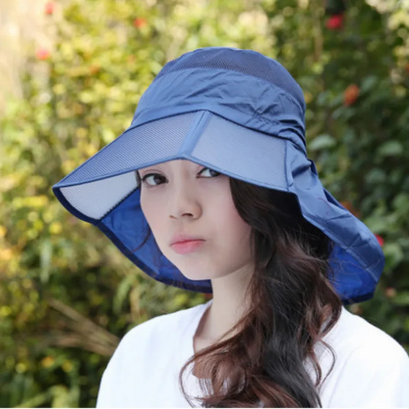 

Which in shower Women Breathable Plain Mesh Summer Sun Hat Adjustable Foldable UV protection Women Hat Cap Bonnet Bucket Panama
