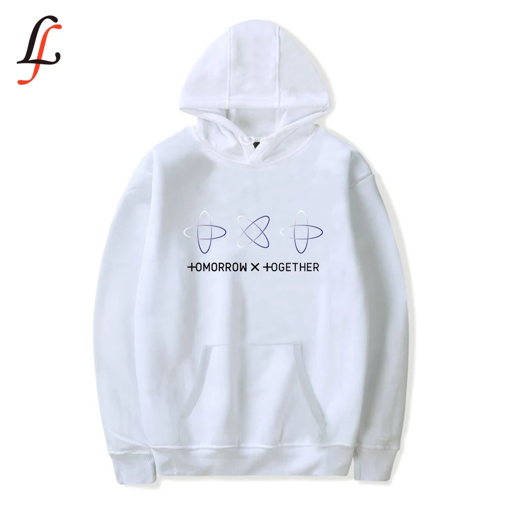 Off White толстовки Толстовка для женщин мужчин TXT завтра вместе печати Kpop Топы корректирующие Повседневный пуловер уличная Moletom 2019 Новое
