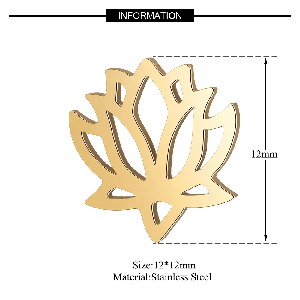 5 шт./лот подвески из нержавеющей стали Vnistar Lotus OM подвески-соединители для браслетов оптом