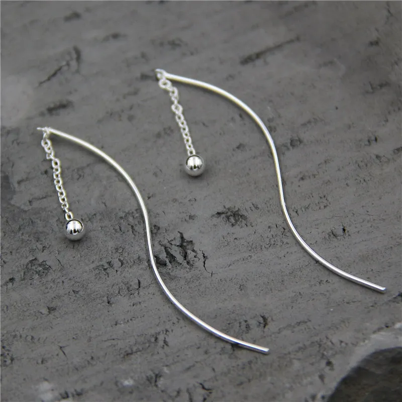 

Fashion 925 Sterling Silver Long Drop Dangle Earrings for Women Everyday Wedding Bridesmaid Gift