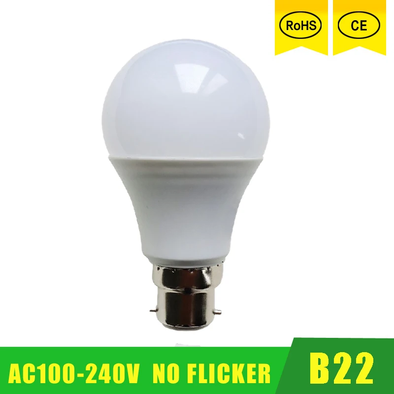 

LED Bulb Lamps b22 100V-240V Light Bulb Smart IC Real Power 3W 5W 7W 9W 12W 15W High Brightness Lampada LED Bombillas