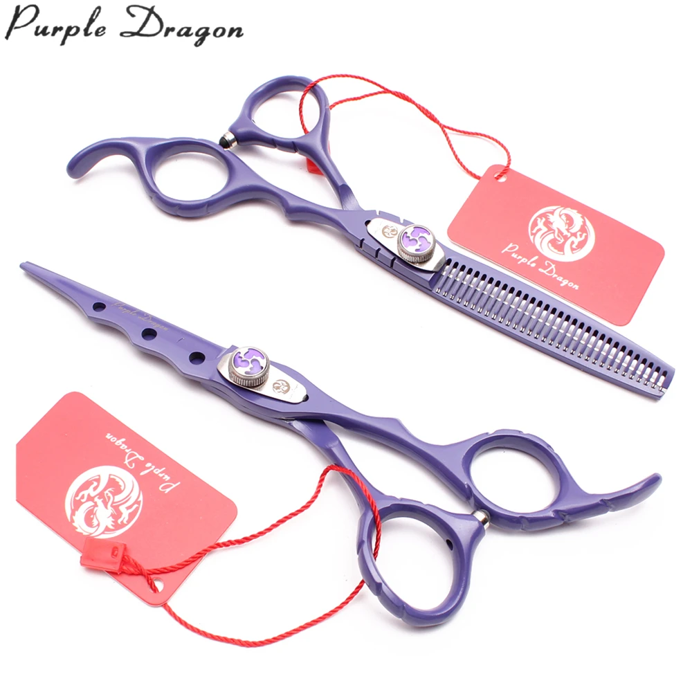 Z1019 " 17,5 см фиолетовый дракон из нержавеющей стали парикмахерские принадлежности для стрижки/истончение ножницы Профессиональные ножницы для волос