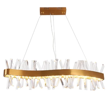 

New arrival Nordic modern simple living room crystal restaurant pendant lights creative led art bar warmwhite bedroom drop lamp