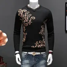 Зимние мужские свитер молодежи утолщение V шеи пуловер Свитеры для женщин высокого качества