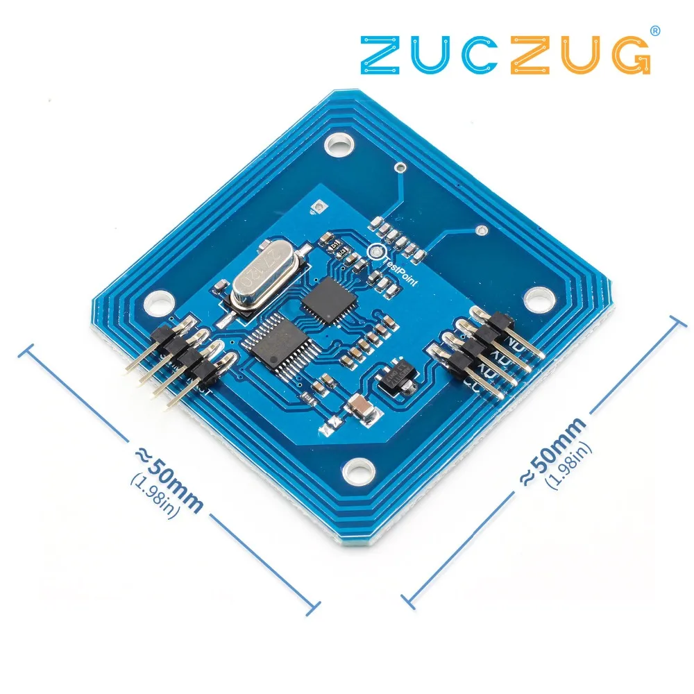 Модуль считывателя rfid карт RC522 13 56 МГц модуль считывания IC MFRC522 RF|Интегральные