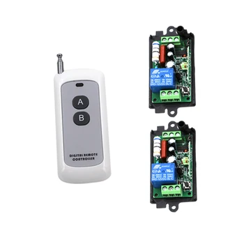 

AC 220V 110V 10A 1CH 200M Wireless Remote Control Relay Switch Fixed Code 2262 2260 Transmitter + 2 Learning Receiver 4214