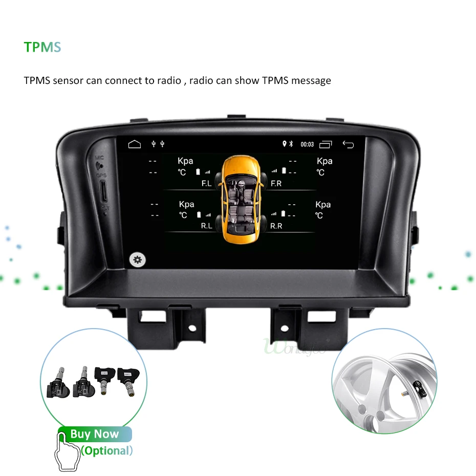 Top DSP Android 9.0 2 DIN DVD Player for Chevrolet Cruze 2008 2009 2010 2011 GPS receiver Navigation Stereo Radio AV output PC 2