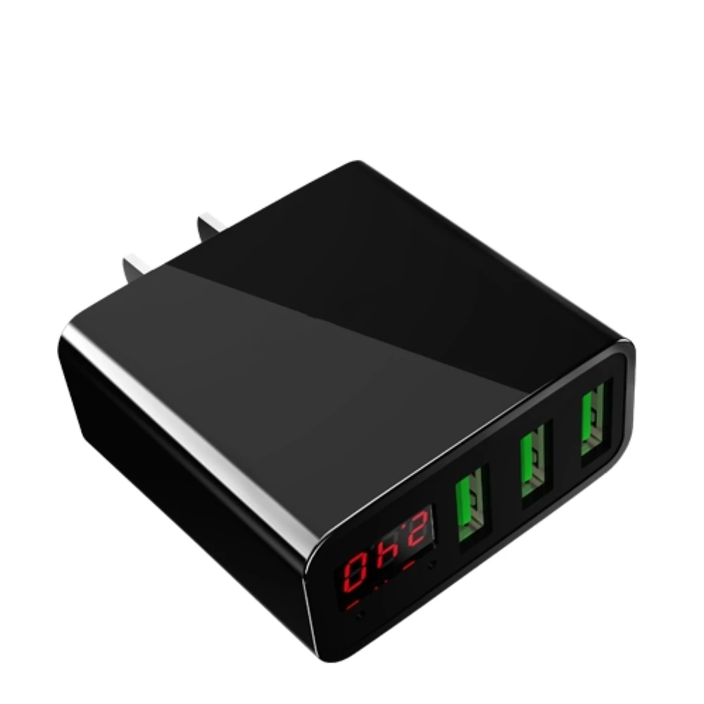 Сетевое зарядное устройство DCAE с 3 USB портами и светодиодным дисплеем 5 В А|us wall
