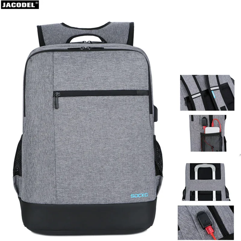 Jacodel 17.3 17 15.6 15 inch Laptop Bag Anti Theft Backpack With Usb Charging School Notebook Bag Men Waterproof Travel Backpack Jacodel 17.3 17 15.6 15 inch Laptop Bag Anti Theft Backpack With Usb Charging School Notebook Bag Men Waterproof Travel Backpack