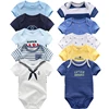 5Pcs High Quality infant Jumpsuit Baby clothes Short sleeves Boys' Clothing Set Newborn bodysuits 2022 Summer Body Baby girls ► Photo 1/6