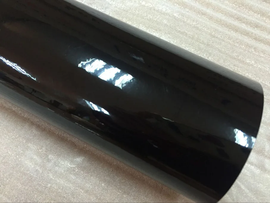 3 слоя глянцевый виниловой пленки высокого глянцевый виниловый черный лоснистое автомобильное волокно тела Обёрточная бумага пленка с стоком 1,52*5 м/10 м/15 м/20 м на выбор