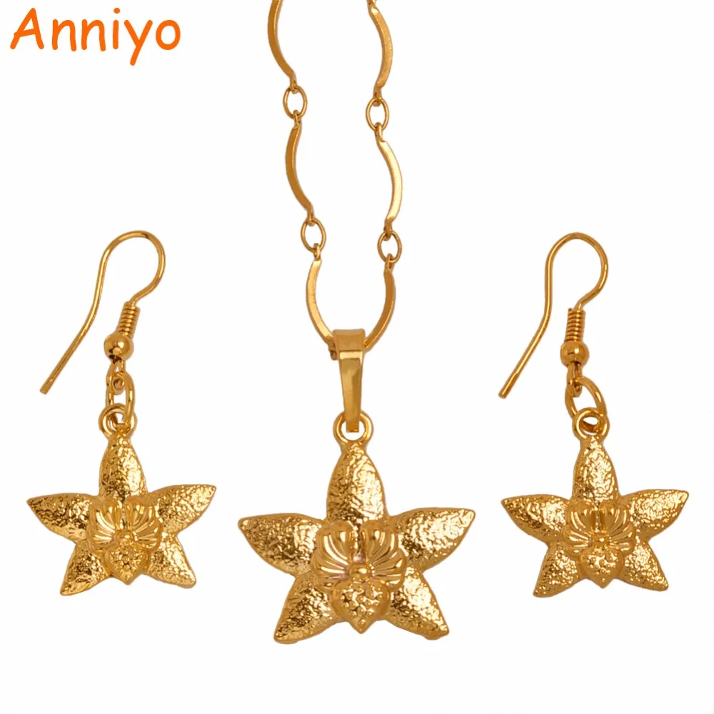

Anniyo Small Star Pendant Necklaces for Women's,Papua New Guinea Gold Color Jewellery PNG National Itmes #102006