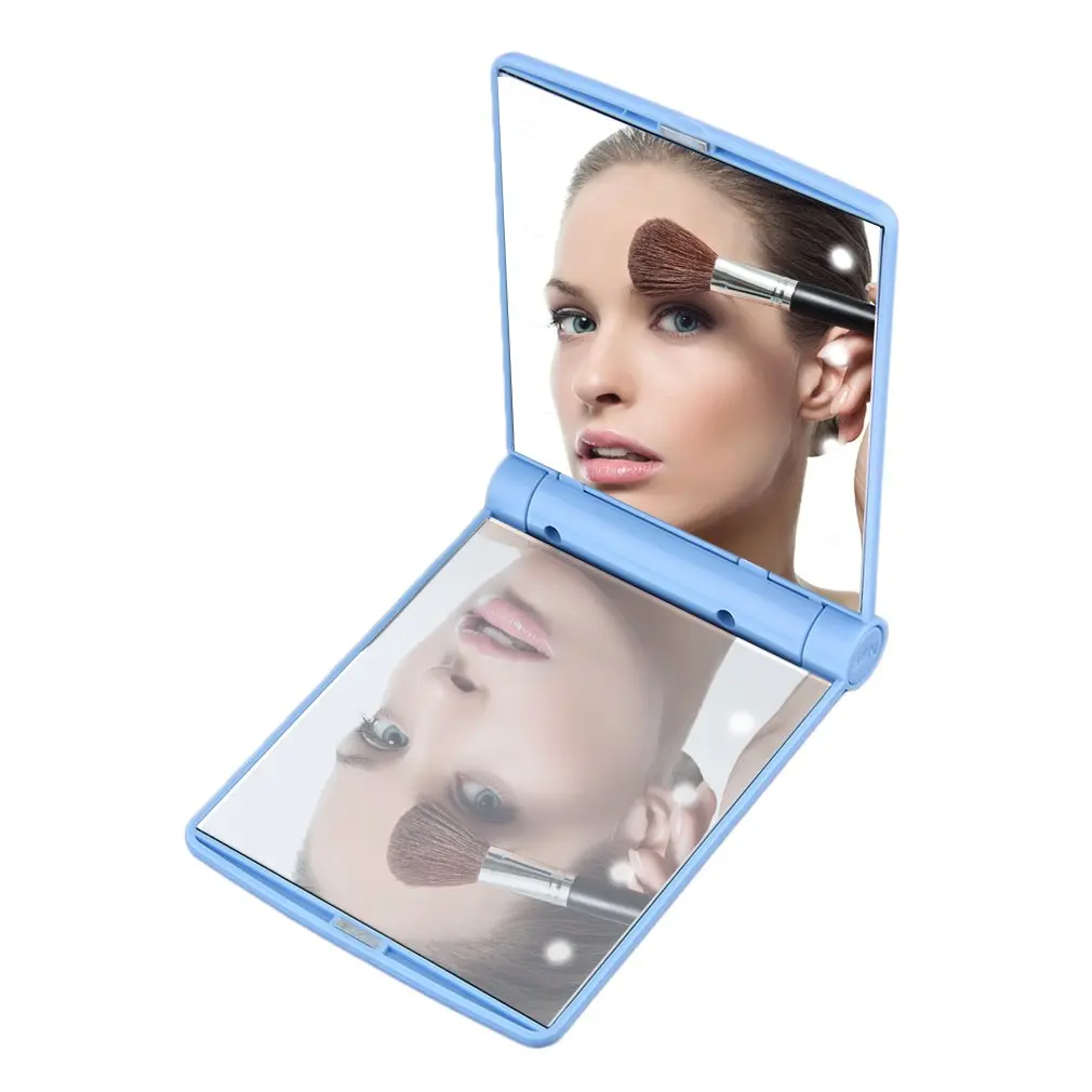 Women Foldable Makeup Mirrors Tool Lady Cosmetic Hand Folding Portable