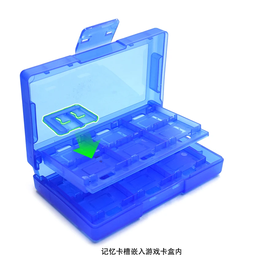 

24 in 1 Portable Game Cards Storage Case & 2 Analog Caps for Switch Game Card Storage Box for Nintend Switch NS