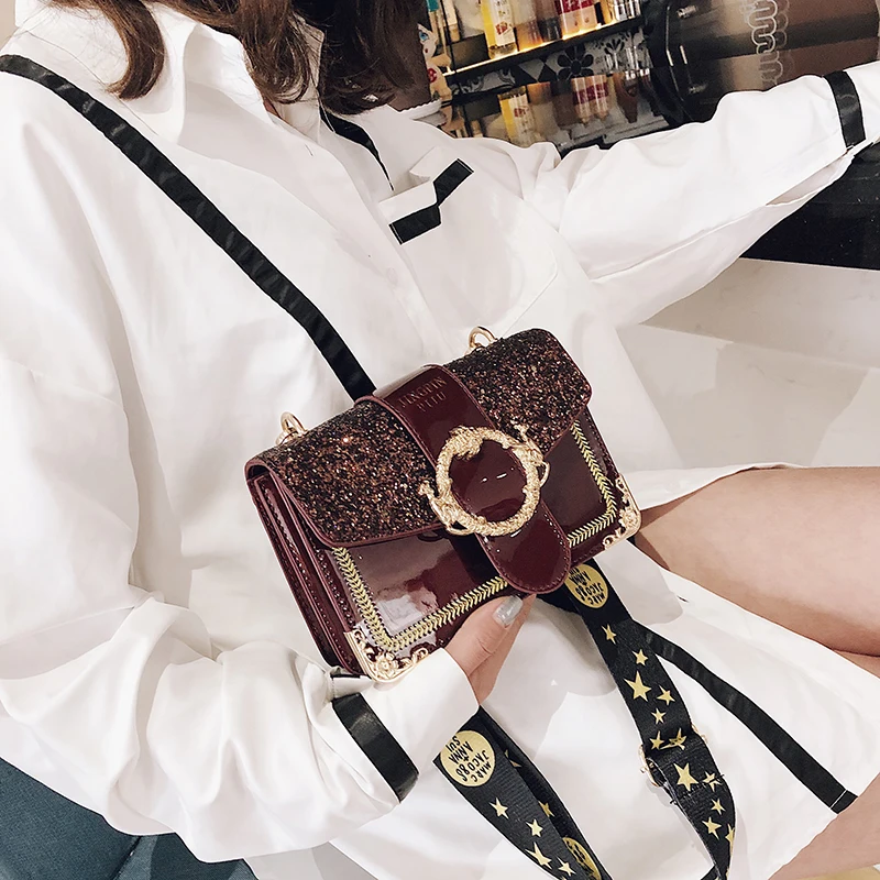 

Women's Crossbody Bag Leopard Small Flap Fashion Trendy Chains Bag Female Famous Brands luxury handbags Women Bag Sac A Main