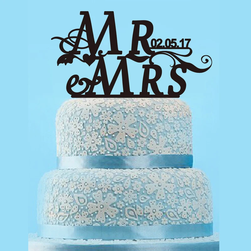 

Mr And Mrs Wedding Cake Toppers Custom Design Cake Topper Party Decoration Unique Cake Toppers