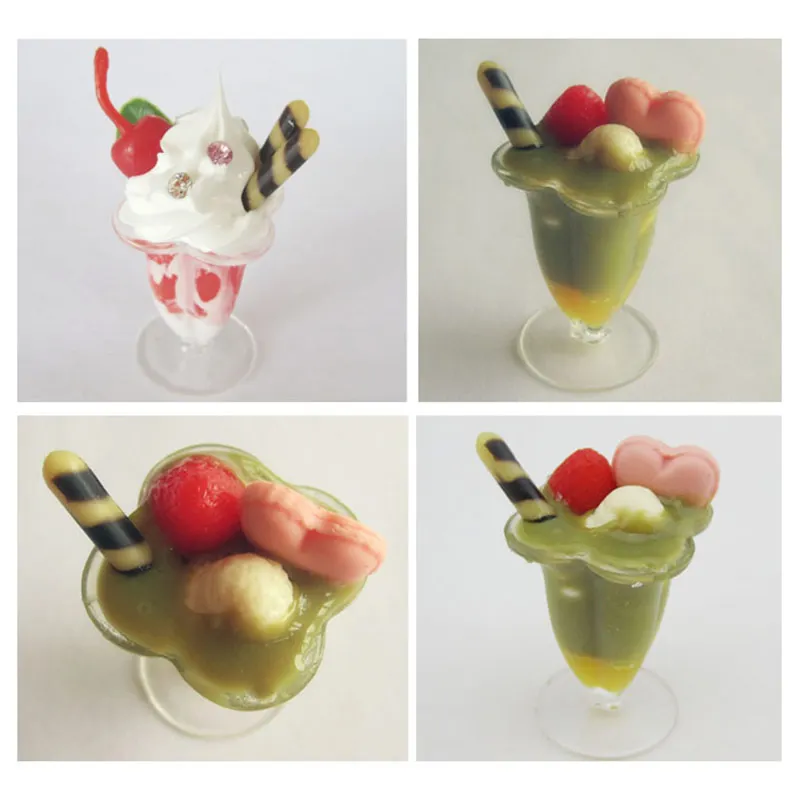 20 шт./лот Модные прозрачные мини стаканы для мороженого имитация ПВХ пластиковое