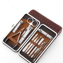13 шт в 1 лот Нержавеющая сталь маникюрный набор профессиональный Когтерез Комплект педикюра паранихия триммер фрезы