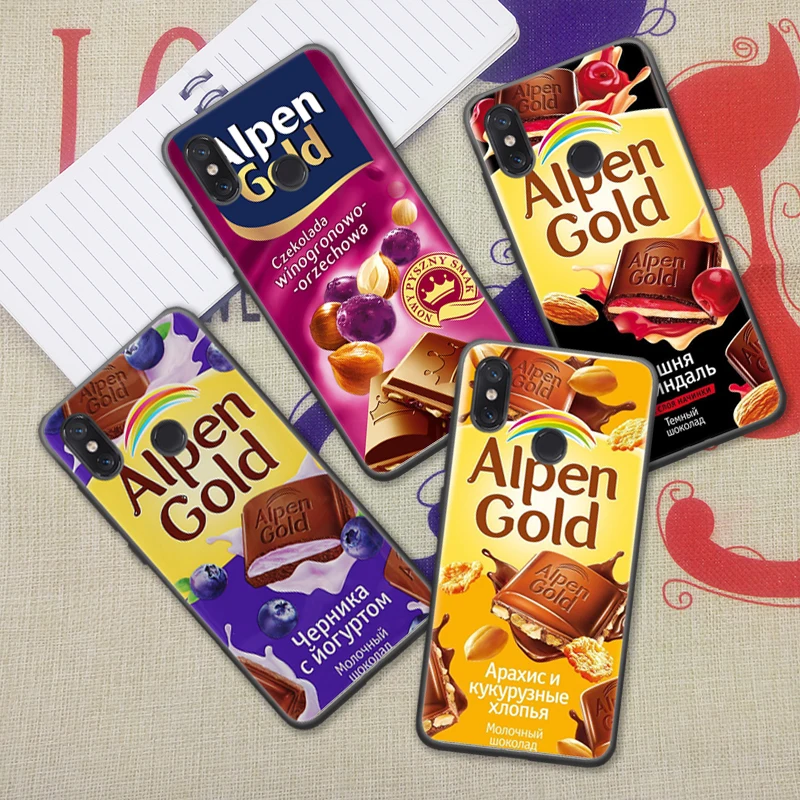 

print Alpen Gold Case for Xiaomi 8 Redmi Note 4X Soft TPU Silicone Cover for redmi 5 5plus 5A 4A 4X pro Case For Redmi note 4 3