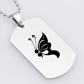 

Stainless Steel Butterfly Pendant Semicolon Necklace Inspirational Awareness Semi colon Jewelry for women Drop Shipping YLQ6067