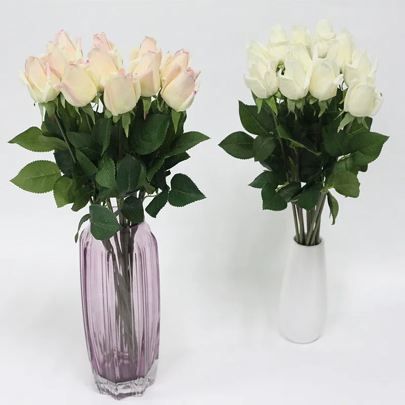 Flone Artificial Rose Flowers Real Touch Flowers Simulation Rose Flower Branch Bouquet Wedding Home Party Table Decor Floral (8)