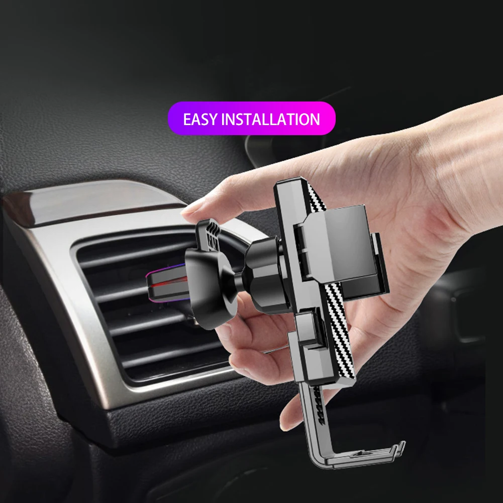 

Car Phone Holder Air Outlet Car Buckle Type Mobile Support Frame Creative Horizontal Screen Navigation Accessories Bracket