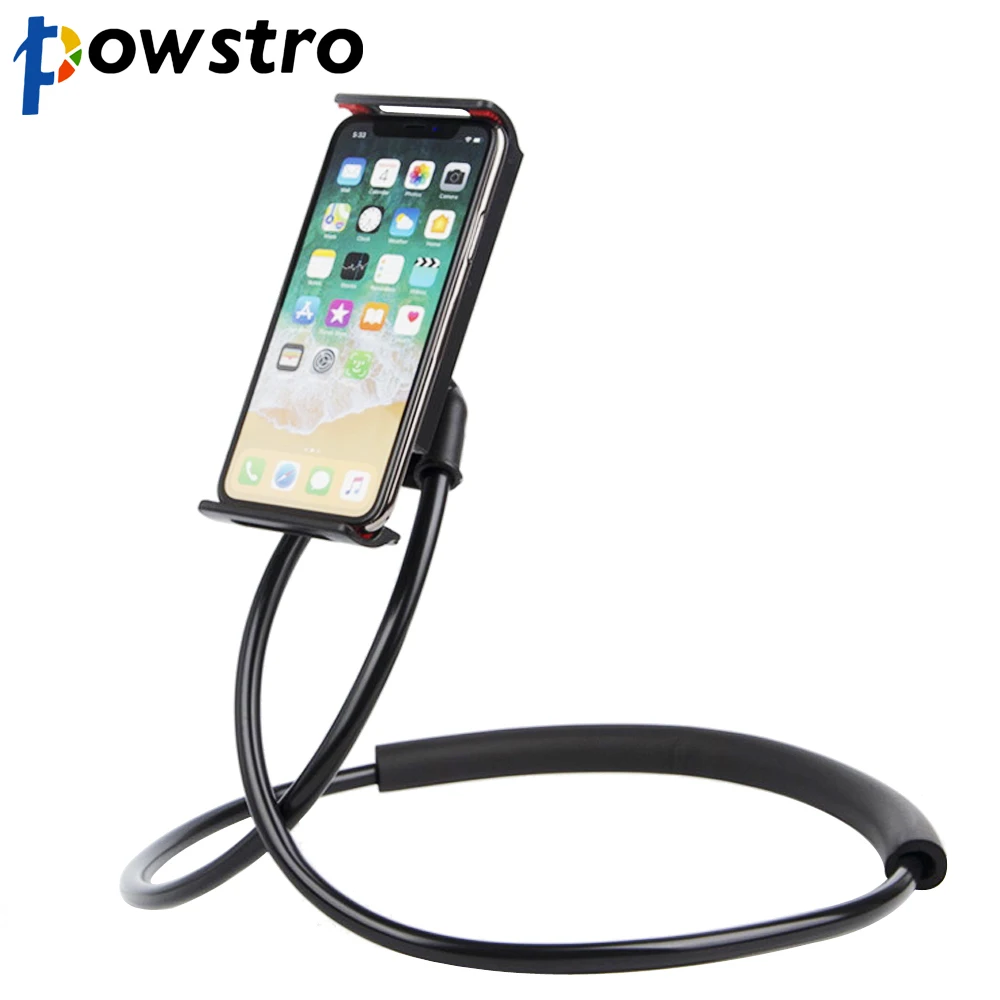 

Powstro Hang Neck Phone Holder Flexible Lazy Neck Bracket Rotation Desk Stand Universal for Samsung Xiaomi iPhone Holder