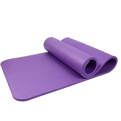 Коврик для йоги для начинающих Противоскользящий спортивный коврик Расширенный и удлиненный нескользящий коврик для фитнеса 183*61 коврик для спортзала - Цвет: Фиолетовый