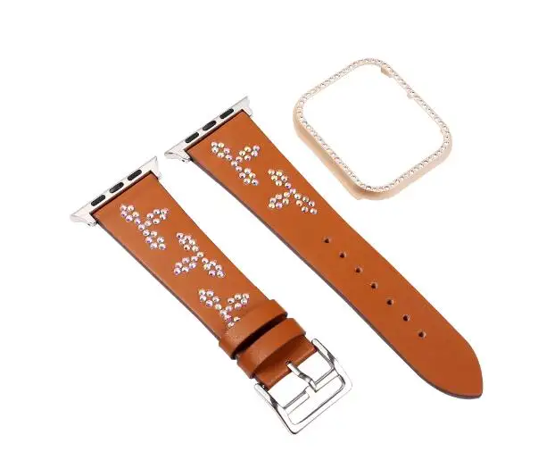 

Genuine Leather Watchband For Apple Watch 38mm 42mm 40 44 Women Men Replace Bracelet Strap Band for iwatch 1 2 3 4