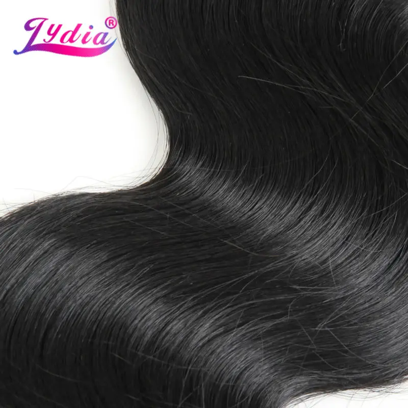 Lydia Body Wave Hair Extension Yaki Body 16"-26" Pure Color 4 Pieces/lot Synthetic Hair Weaving For Women Bundles