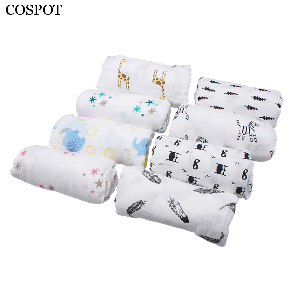 cospot newborn muslin swaddle blanket infant 100 cotton gauze hold wraps new baby soft cospot newborn muslin swaddle blanket infant 100 cotton gauze hold wraps new baby soft