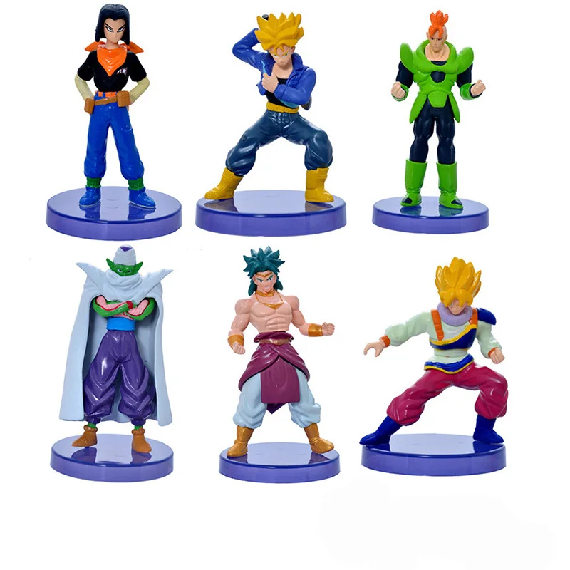 Set 6pc Dragon Ball Piccolo Broli Son Gohan Cell ПВХ экшн фигурка модель игрушки Diy дисплей игрушка