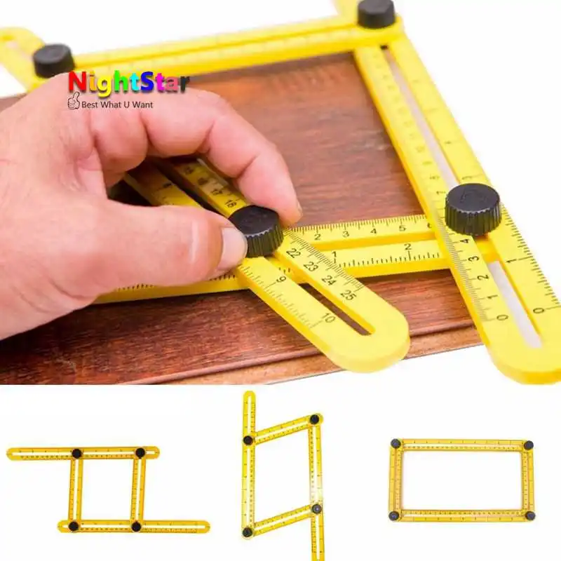 Four Sided Ruler font b Measuring b font font b Instrument b font Template Angle Tool