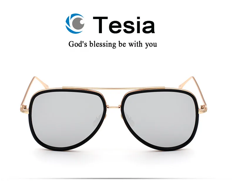 TESIA новые роскошные солнцезащитные очки-авиаторы негабаритные очки женские мужские T888