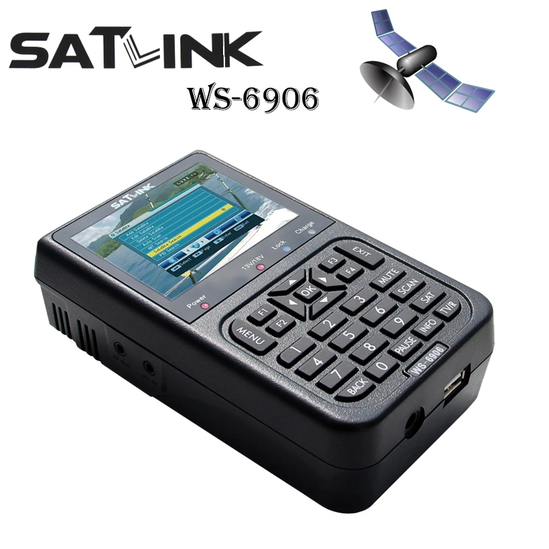 SatlinkWS 6906 DVB S satellite font b receiver b font satellite finder Antenna Signal Meter for