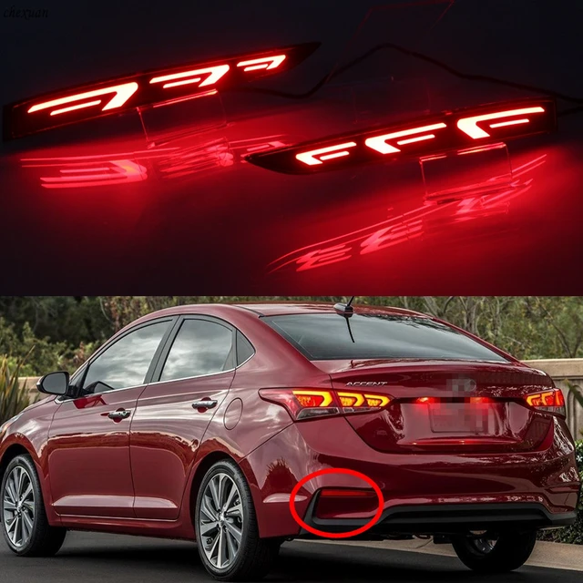 CSCSNL 1 Pair For Hyundai Accent 2017 2018 Car LED Rear Light Brake