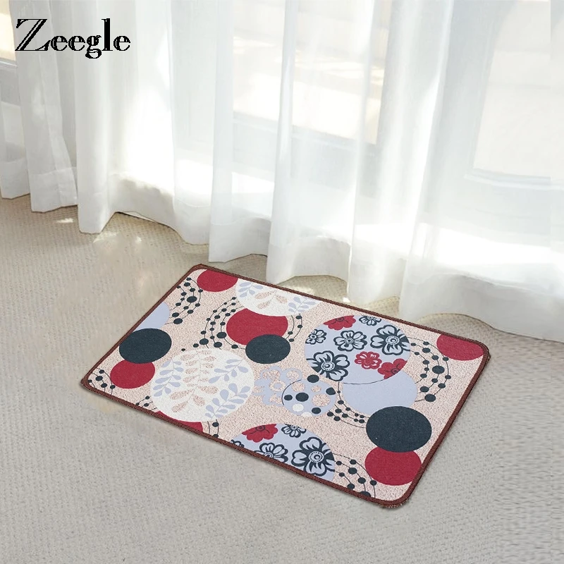 Zeegle Welcome Door Mat Absorbent Kitchen Rugs Bedroom Carpets Decorative Stair Mats Home Decor Corridor Rug