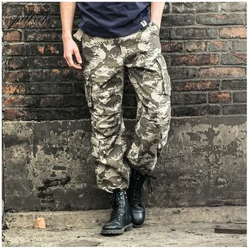 

PDTXClS 2018 Hot Military Cargo Pants Men Cotton High Quality Tactical Pants Casual Trousers Men Pantalon Hombre(Free Belt)