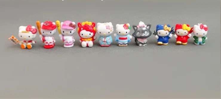 50~ 150 шт без повтора 2-3,5 см мини мультфильм hello kitty фигурка куклы жесткий ПВХ модель животного игрушка японского аниме d11