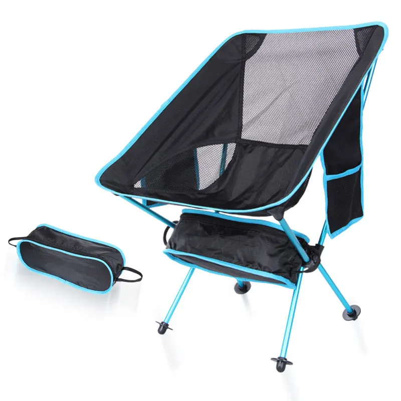 

New Arrival Fishing Chair Camping Portable Folding Detachable 7075 Extended Outdoor Furniture Seat Chair 5 Colors with Pockets