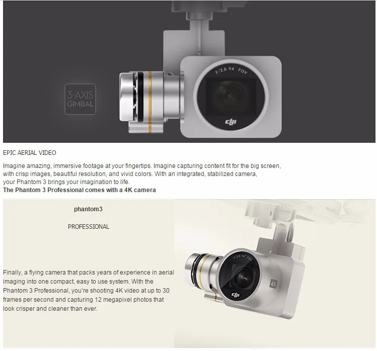 DJI Phantom3 Advanced/DJI Phantom 3 Professional/stardard Drone With 2.7K/4K Full HD Camera Live HD View And Brushless/GPS System