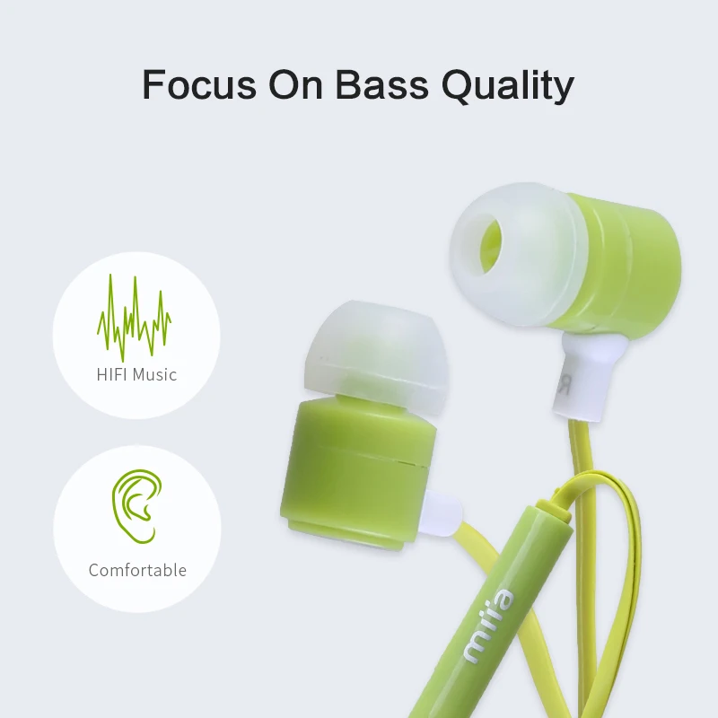

NC Miia phone Wired Earphone For Phone Stereo Sound Headset In-Ear Earphone With Mic Universal For Samsung For iPhone