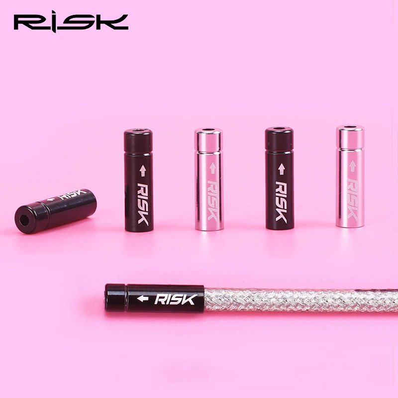 

50pcs 4.5mm MTB Bike Braided Shift Cable Cap Road Bicycle Derailleur Shifter Cable End Tip Caps CNC Aluminium Alloy