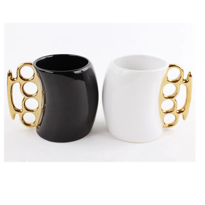 Новинка Творческий Дизайн кулак чашка латунь кастет Кофе молоко Керамика кружки чашки специальный подарок Лидер продаж