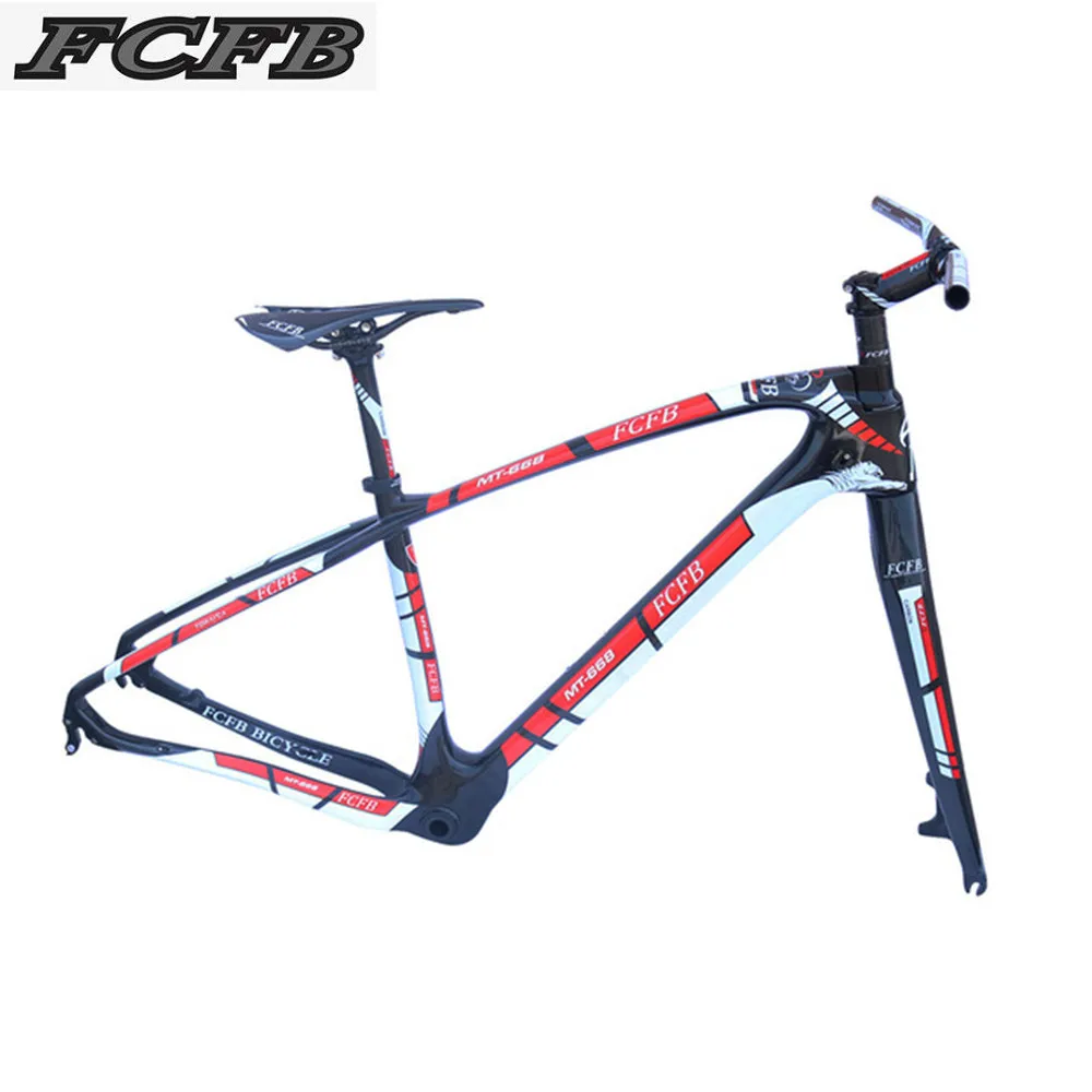 

2019 FCFB T800 carbon mtb frame 27.5 29er mtb carbon frame carbon mountain bike frame 135*9mm 3k glossy bicycle frame