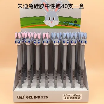 

40pcs/lot creative cute cartoon judy gel pen water ink roller ball pen sign pen office school supplies gift